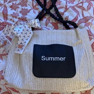 Beige and Black Women's Bag